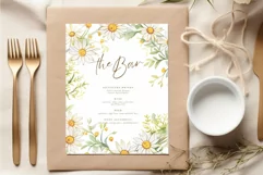 Wild Floral Clipart, Yellow Meadow flowers Floral Borders Product Image 3