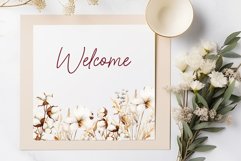 Cotton Clipart Boho Pampas Grass Cotton Branches Cotton Png Product Image 3