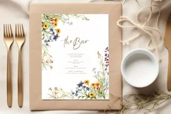Watercolor Wild Pink Floral Clipart Natural Dry Pressed Png Product Image 3