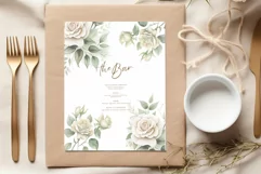 Watercolor roses clipart White Roses Clipart Wedding Roses Product Image 3