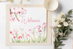 Watercolor Pink Flowers Clipart Gladiolus flowers clipart Product Image 3