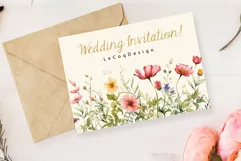 Watercolor Summer Flowers clipart Meadow Flowers Premade Product Image 4