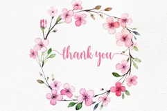 Watercolor Pink Flowers Wild Pink Floral Clipart Product Image 4