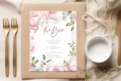 Watercolor roses clipart Blush Floral Clipart Dusty Rose Png Product Image 4