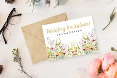 Wild Floral Clipart Dry Pressed Flowers Watercolor flowers Product Image 4