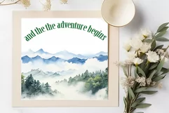 Foggy Forest clipart, Watercolor Mountain Landscapes Pine Product Image 4