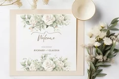 Watercolor roses clipart White Roses Clipart Wedding Roses Product Image 4