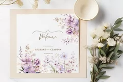 Watercolor Lilac Flowers Png Lilac Branches Purple Flowers Product Image 4