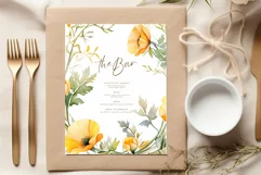 Wild Floral Clipart Orange Wild Flowers Watercolor flowers Product Image 4