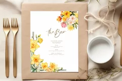 Yellow Spring Flowers Clipart Mixed Flowers Png Watercolor Product Image 4