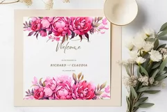Vibrant Pink Flowrs Clipart Fuchsia Pink Flower Hot pink Product Image 4