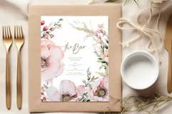 Dusty Pink Flowers Clipart Watercolor Pink Peonies Clipart Product Image 4
