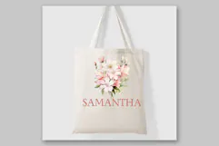 Pink Garden flowers Clipart Spring Flowers PNG Watercolor Product Image 4