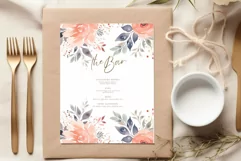 Dusty Pink Flowers Clipart WATERCOLOR AESTHETIC FLOWERS PNG Product Image 4