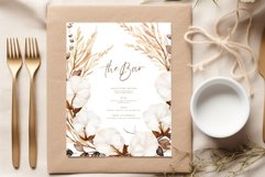 Cotton Clipart Boho Pampas Grass Cotton Branches Cotton Png Product Image 4