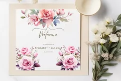 Watercolor roses clipart Blush Floral Clipart Pink Rose Png Product Image 4