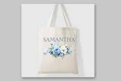 Blue Garden flowers Clipart Spring Flowers PNG Watercolor Product Image 5