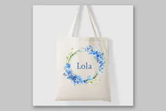 Light Blue flowers Clipart Blue Flowers Clipart Watercolor Product Image 4