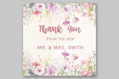 Pink Garden flowers Clipart Spring Flowers PNG Watercolor Product Image 5