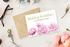Watercolor Pink Flowrs Clipart Pink peonies Floral Borders Product Image 5