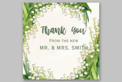 Lily of the Valley, Floral clipart, Watercolor Flowers Product Image 5