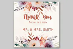 Watercolor Peony Flowers Clipart Burgundy Flowers Wedding Product Image 4