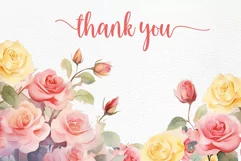 Watercolor roses clipart Pink Roses Clipart Yellow Roses Png Product Image 5