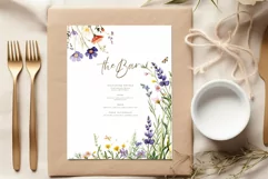 Watercolor Wild Pink Floral Clipart Natural Dry Pressed Png Product Image 5
