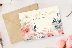 Dusty Pink Flowers Clipart WATERCOLOR AESTHETIC FLOWERS PNG Product Image 5