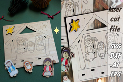 Nativity |Christmas|DIY paint kit|Laser Cut |SVG Product Image 2