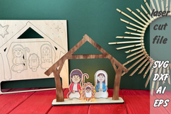 Nativity |Christmas|DIY paint kit|Laser Cut |SVG Product Image 2