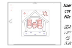 Nativity |Christmas|DIY paint kit|Laser Cut |SVG Product Image 3