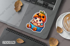 Adorable Baby Dressed as a Jack Sublimation Sticker Product Image 1