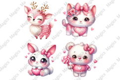 Pink and White Heart-Shaped Animal Product Image 1