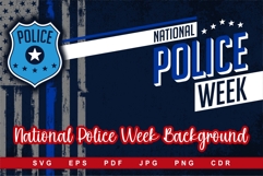 National Police Week Background with Police Badge Product Image 1