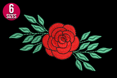 Rose Flower machine embroidery design - 6 sizes Product Image 2