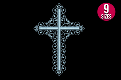 Fancy Cross Machine Embroidery Design Pattern - 9 Sizes Product Image 2