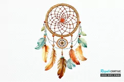 Native American Dreamcatcher Watercolor PNG Clipart Product Image 1
