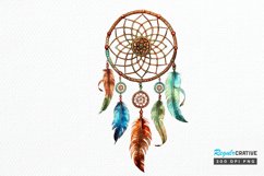 Native American Dreamcatcher Watercolor PNG Clipart Product Image 1