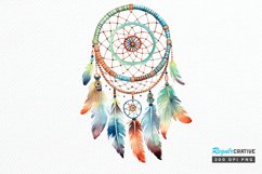 Native American Dreamcatcher Watercolor PNG Clipart Product Image 1