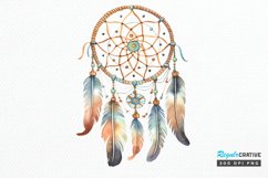 Native American Dreamcatcher Watercolor PNG Clipart Product Image 1