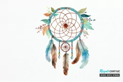 Native American Dreamcatcher Watercolor PNG Clipart Product Image 1