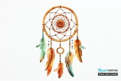 Native American Dreamcatcher Watercolor PNG Clipart Product Image 1