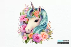 Number Unicorn Birthday PNG Clipart Product Image 1