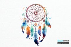 Native American Dreamcatcher Watercolor PNG Clipart Product Image 1