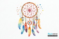 Native American Dreamcatcher Watercolor PNG Clipart Product Image 1