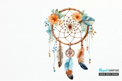 Native American Dreamcatcher Watercolor PNG Clipart Product Image 1