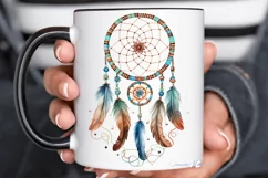 Native American Dreamcatcher Watercolor PNG Clipart Product Image 2