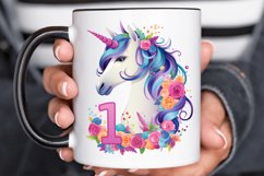 Number Unicorn Birthday PNG Clipart Product Image 2