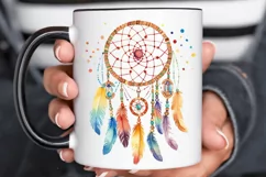 Native American Dreamcatcher Watercolor PNG Clipart Product Image 2
